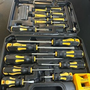 Precision Screwdriver Set with Yellow Accents